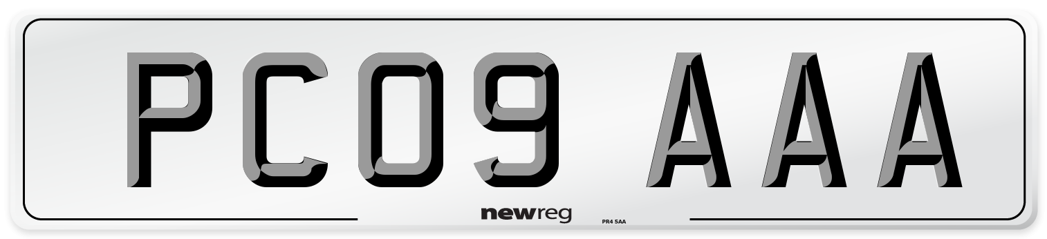 PC09 AAA Number Plate from New Reg